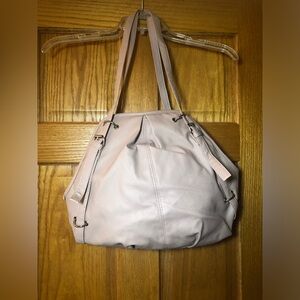 Soft Blush Leather Shoulder Bag